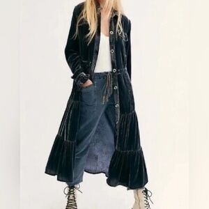 Free People Bella Donna Velvet Dress Duster